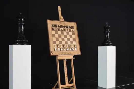 Bespoken Chess On Easel designed for Saint-Tropez Chess Club