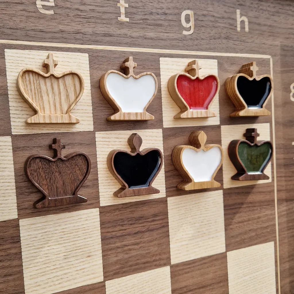 Magnets Chess Kings with epoxy filling in multi color